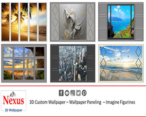 Nexus Custom Panel Trim / Wainscotting with 3D Wallpaper