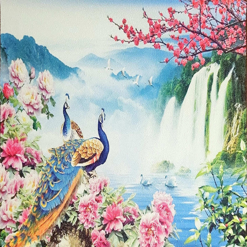 3D Wallpaper Peacock Paradise SKU# WAL0692