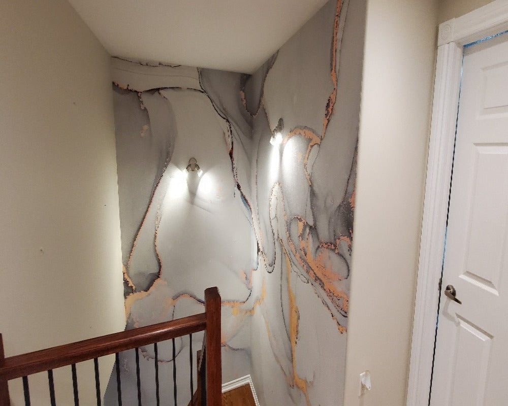 3D Wallpaper Flowing Marble