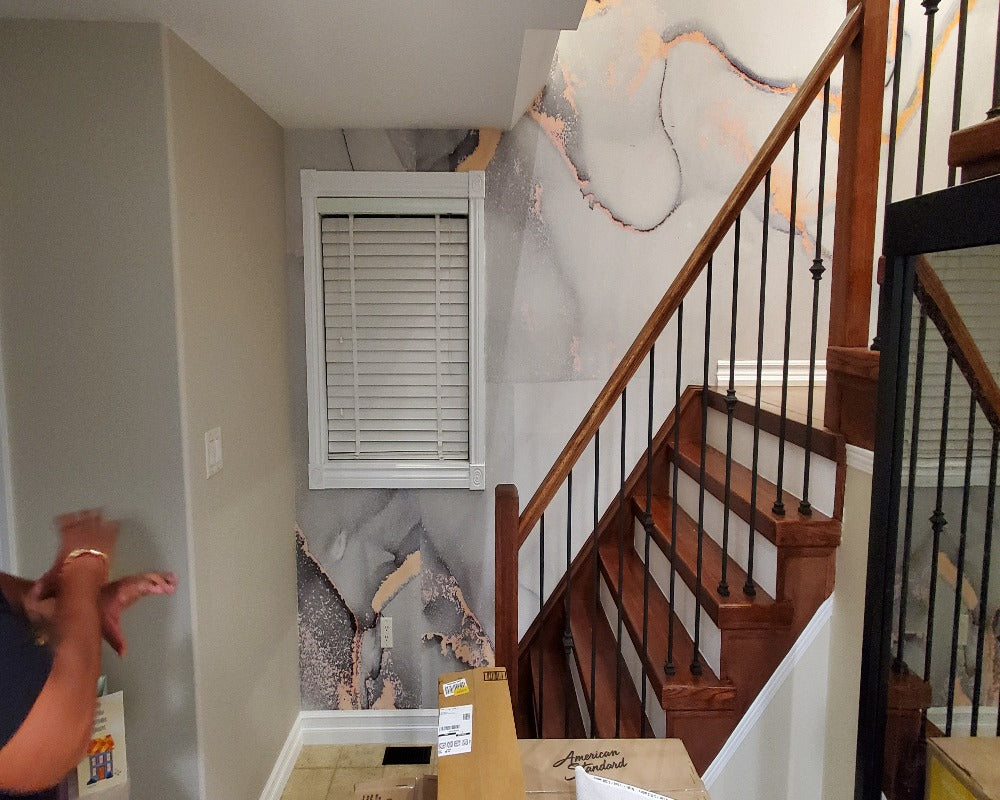 3D Wallpaper Flowing Marble