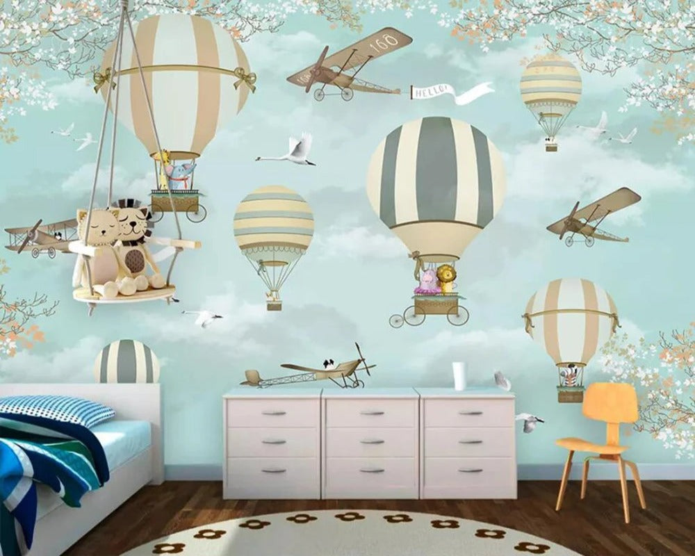 3D Wallpaper Cartoon Balloon for Kids