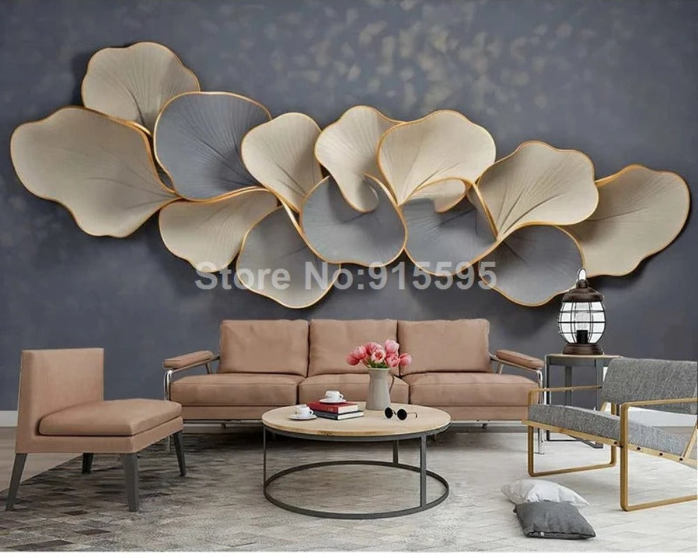 Relief Floral 3D Wallpaper