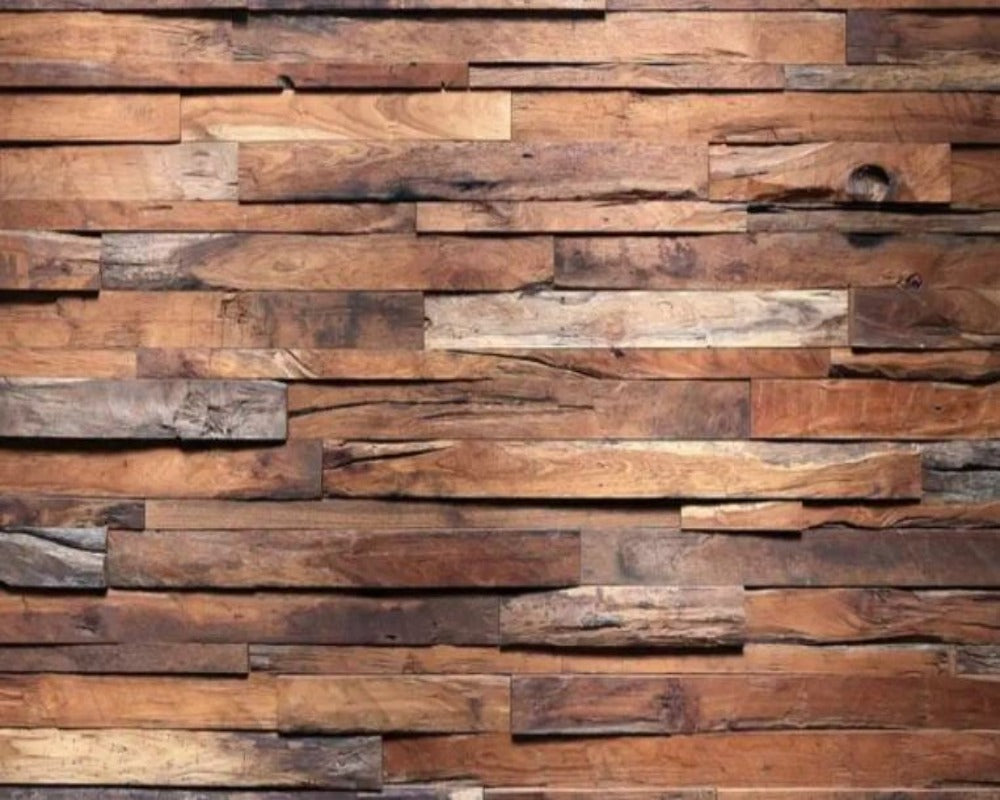 3D Wallpaper Light Retro Nostalgic Wood Stripe SKU# WAL0427
