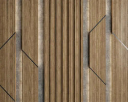 3D Wallpaper Wood Stripe & Wood Cladding