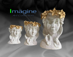 Stonecast Flower Crown Pots for Plants SKU# IAC0012