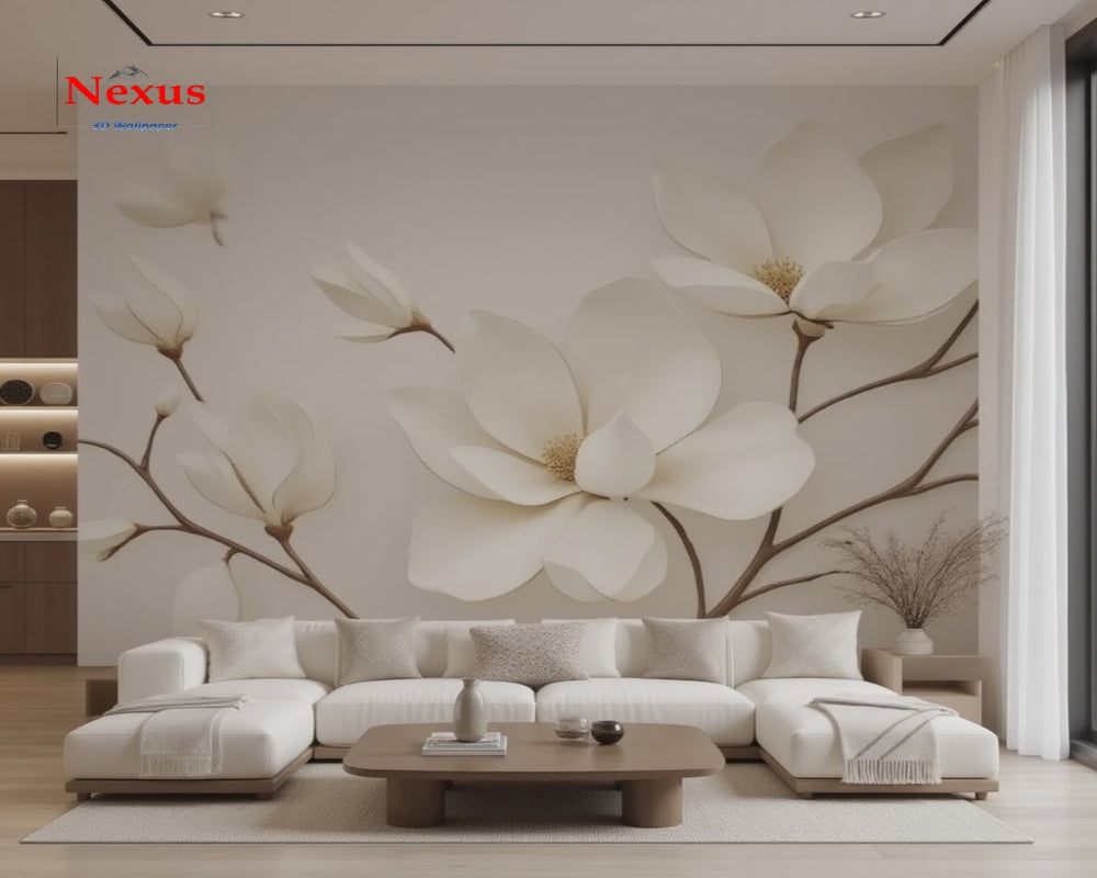 3D Wallpaper Serene Floral
