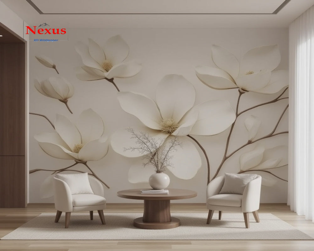 3D Wallpaper Serene Floral
