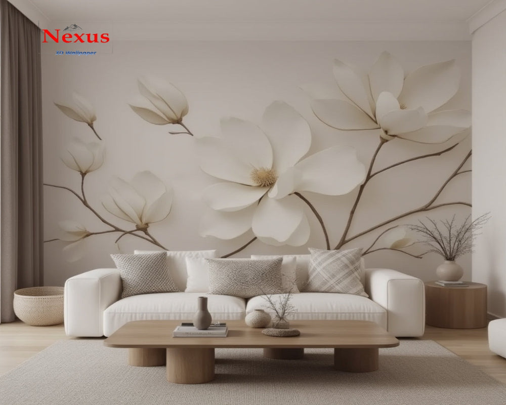3D Wallpaper Serene Floral