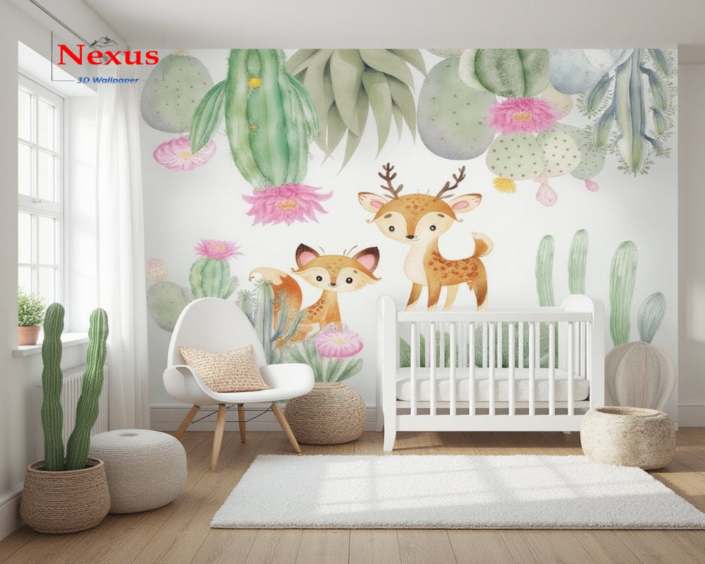 3D Wallpaper Forest Friends Nursery SKU# WAL0745