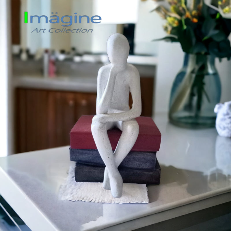 Contemplation in Silence Stonecast Sculpture Figurine