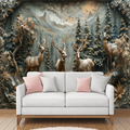 3D Wallpaper Rustic Deer Forest SKU# WAL0759