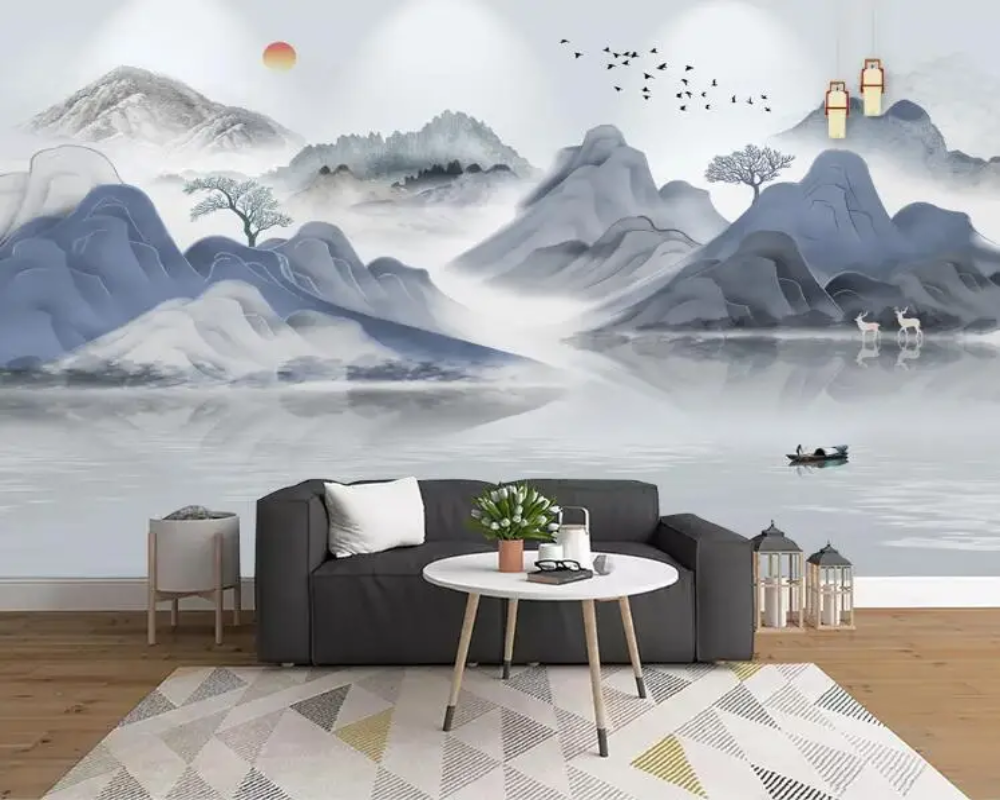 3D Wallpaper Japanese Mountains