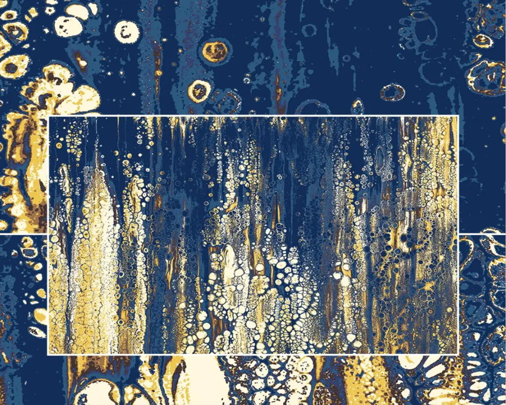 3D Wallpaper Blue Lagoon Marble 