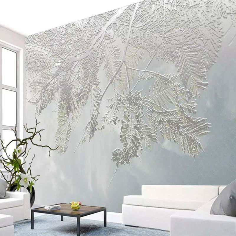 3D Wallpaper Chrome Stereo Leaf SKU# WAL0340