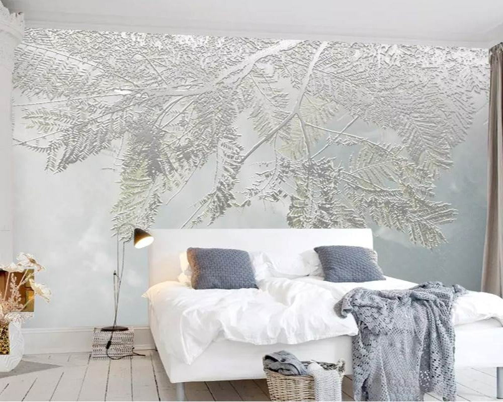 3D Wallpaper Chrome Stereo Leaf SKU# WAL0340