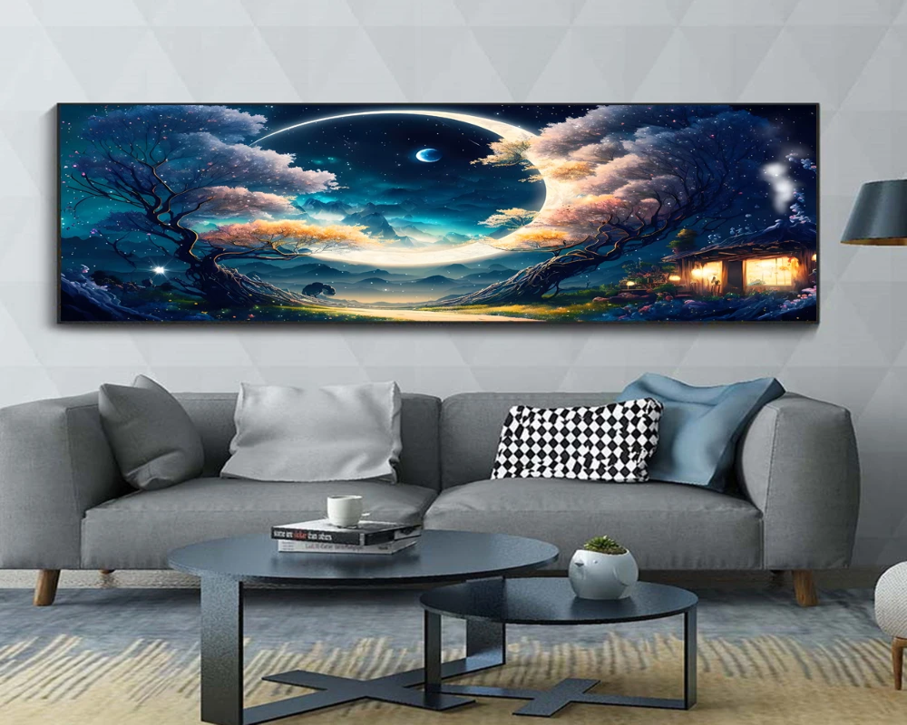 3D Wallpaper Indigo Starry Night SKU# WAL0457