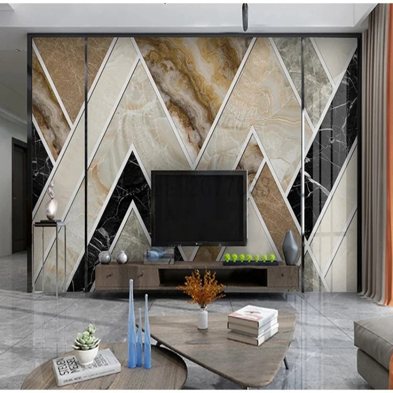 3D Wallpaper Isosceles Triangle Heaven Marble