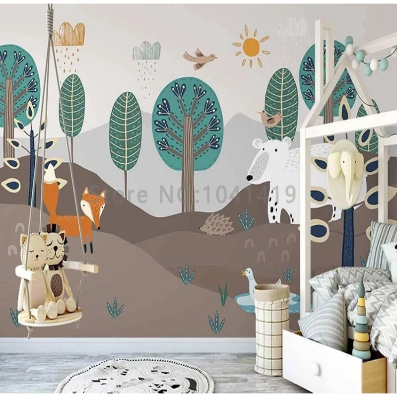 3D Wallpaper Happy Forest Daycare