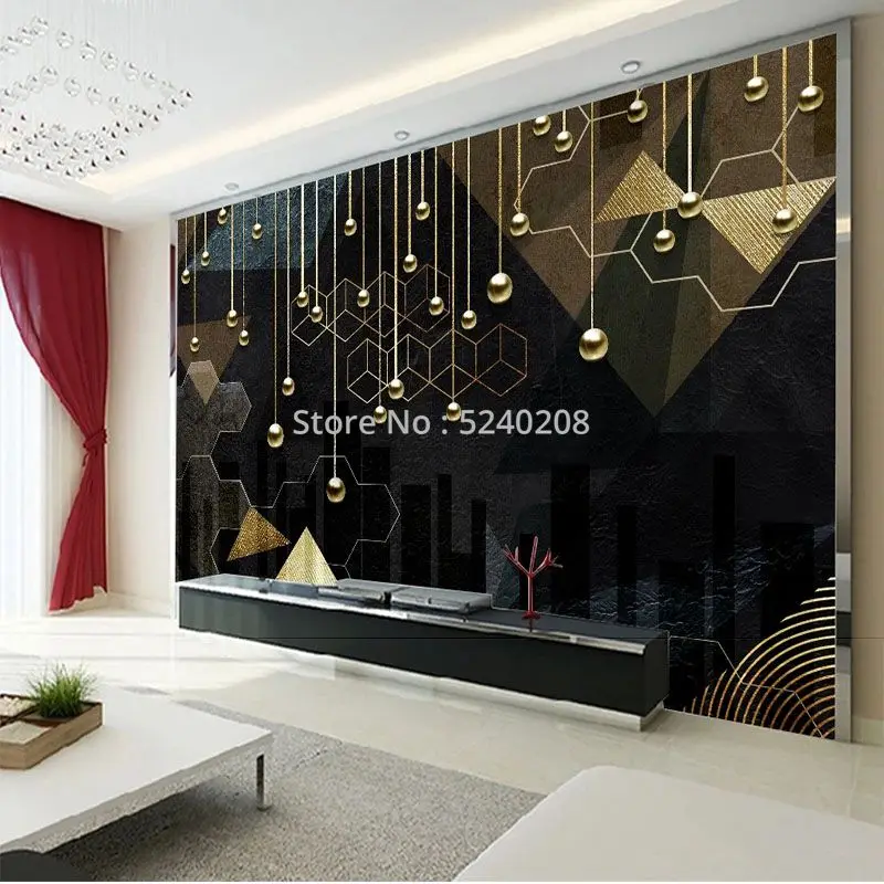 Black Chrome 3D Wallpaper for Wall Covering
