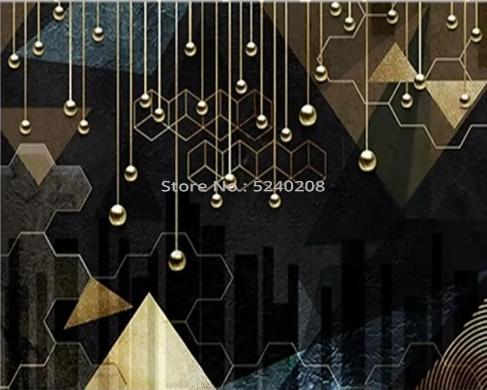 Black Chrome 3D Wallpaper for Wall Covering