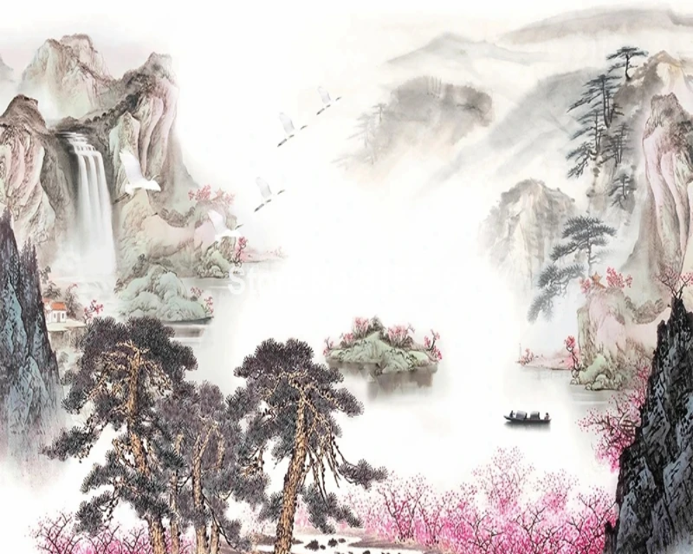 3D Wallpaper Chinese Guang Liu Village