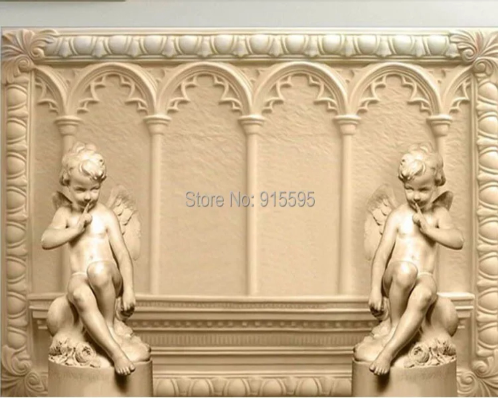 3D Wallpaper Rustic Roman Angels