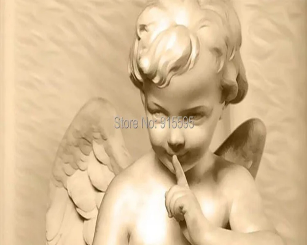 3D Wallpaper Rustic Roman Angels