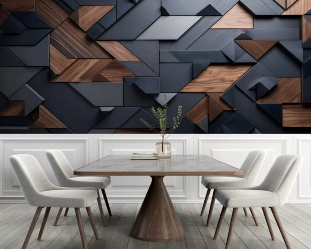 Abstract Wood Slats 3D Wallpaper for Wall Covering