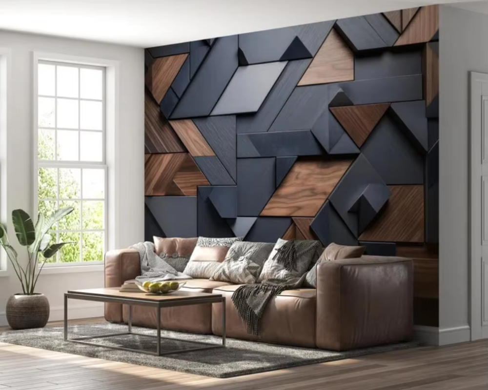 Abstract Wood Slats 3D Wallpaper for Wall Covering
