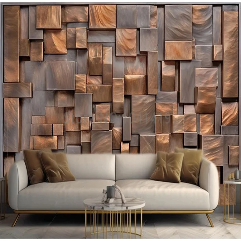 3D Wallpaper Wood Bricko SKU# WAL0733