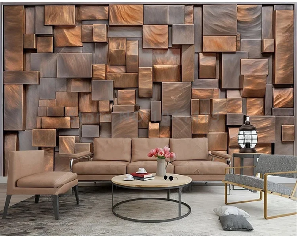 3D Wallpaper Wood Bricko SKU# WAL0733