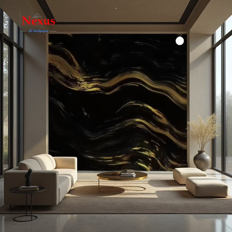 3D Wallpaper Gold Granite Marble SKU# WAL0743
