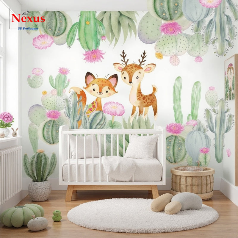 3D Wallpaper Forest Friends Nursery SKU# WAL0745