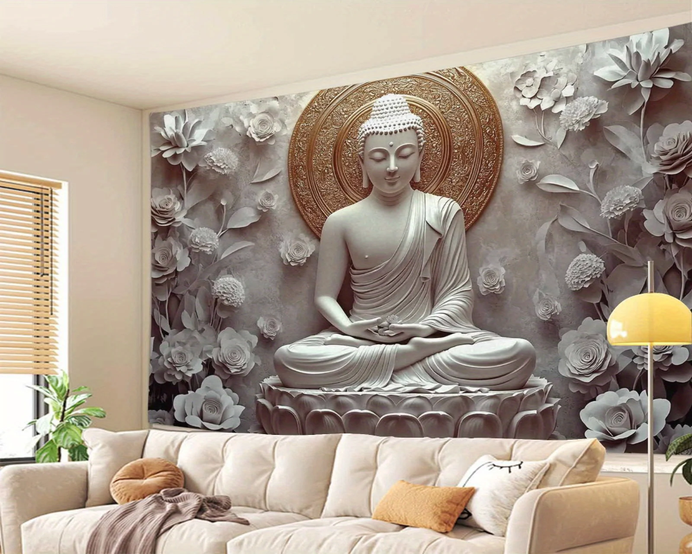 3D Wallpaper Glowing Serene Buddha III SKU# WAL0749