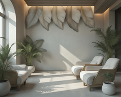 3D Wallpaper Whispering Leaves