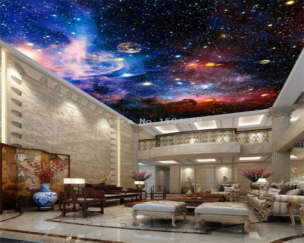 3D Ceiling Paper Cosmic Starry Sky SKU# WAL0174