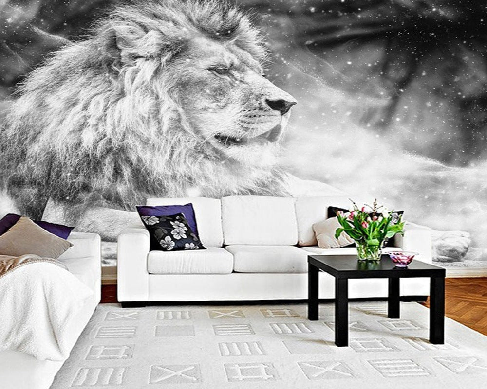 3D Wallpaper White Lion