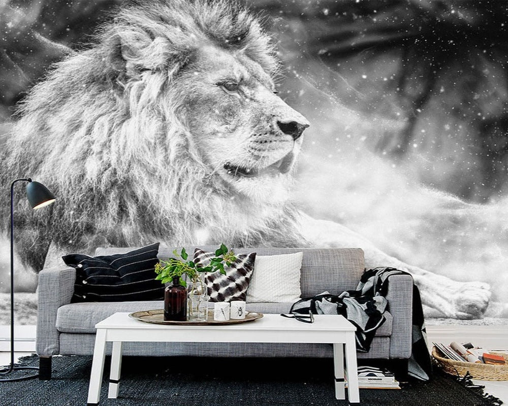 3D Wallpaper White Lion