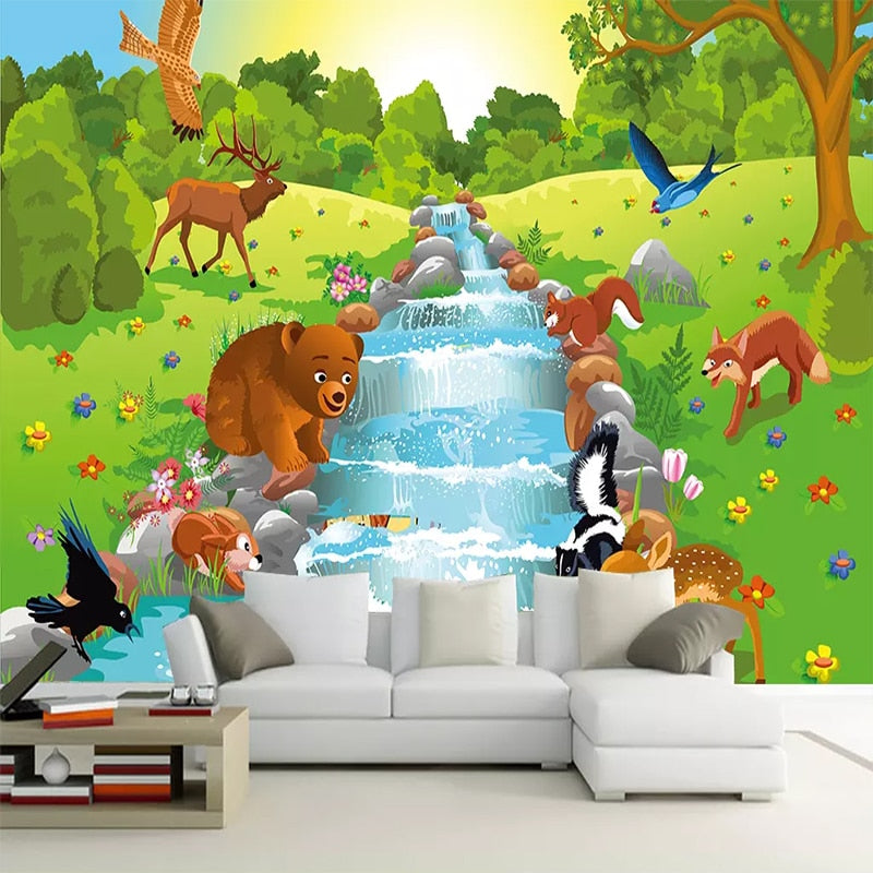 3D Wallpaper Kids Cartoon Animal 