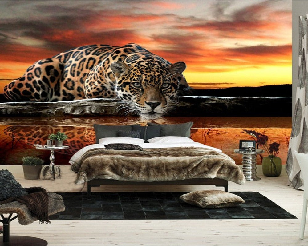3D Wallpaper Tiger Wall Mural