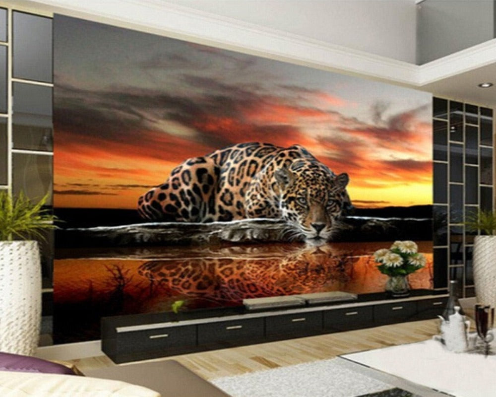 3D Wallpaper Tiger Wall Mural
