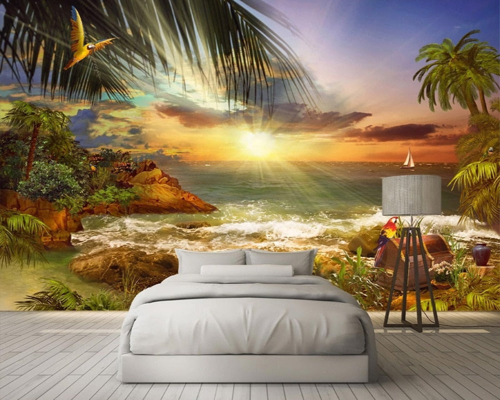 3D Wallpaper Island Beach SKU# WAL0297