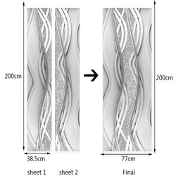 3D Door Paper PVC Self-Adhesive Designers SKU# MOS0016