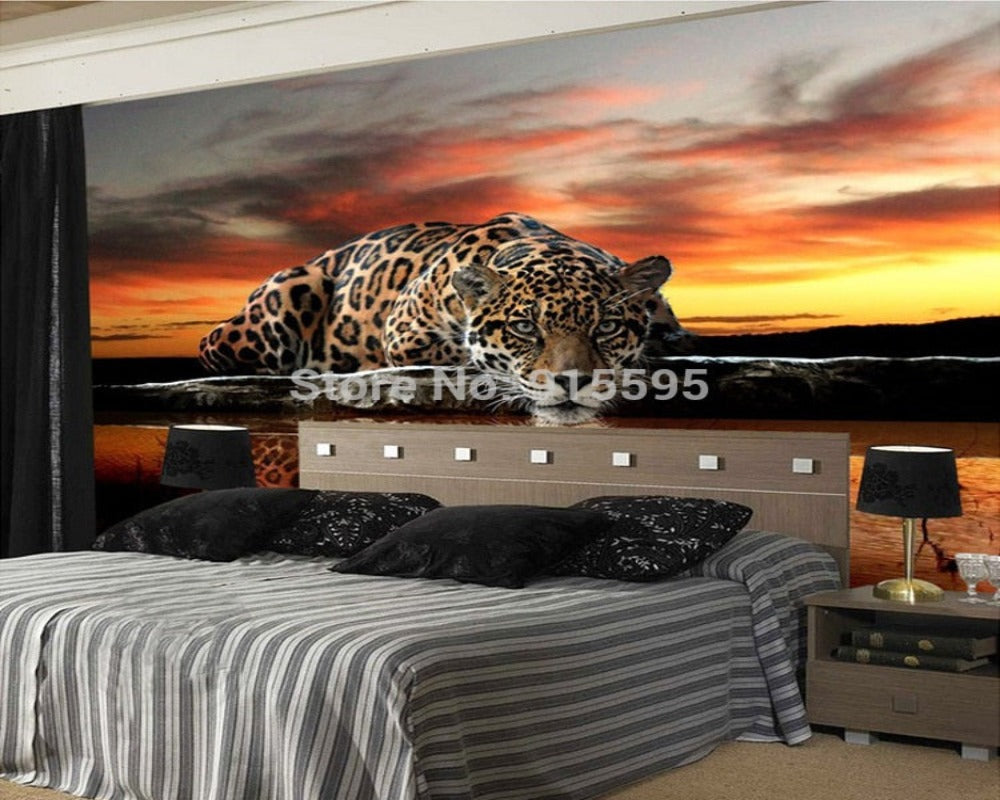 3D Wallpaper Tiger Wall Mural