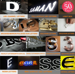 LED Custom Indoor Letter Lights for Business/Home SKU#LIG0098