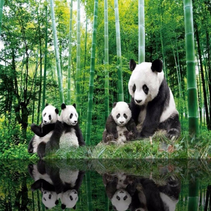 3D Wallpaper Chinese Panda Bears