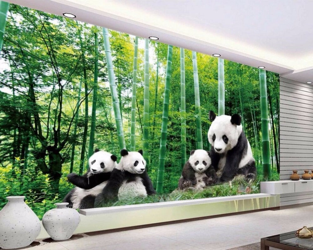 3D Wallpaper Chinese Panda Bears
