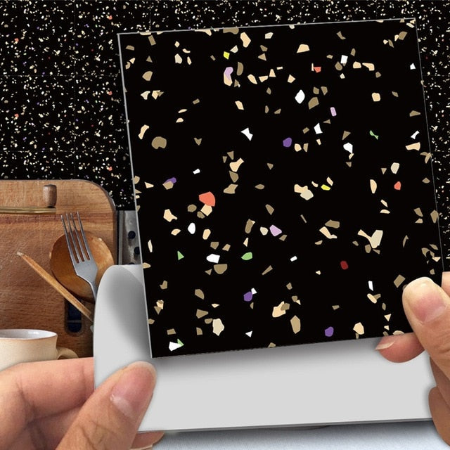 Mosaic Wall & Floor PVC Tile Marble Waterproof SKU# MOS0005
