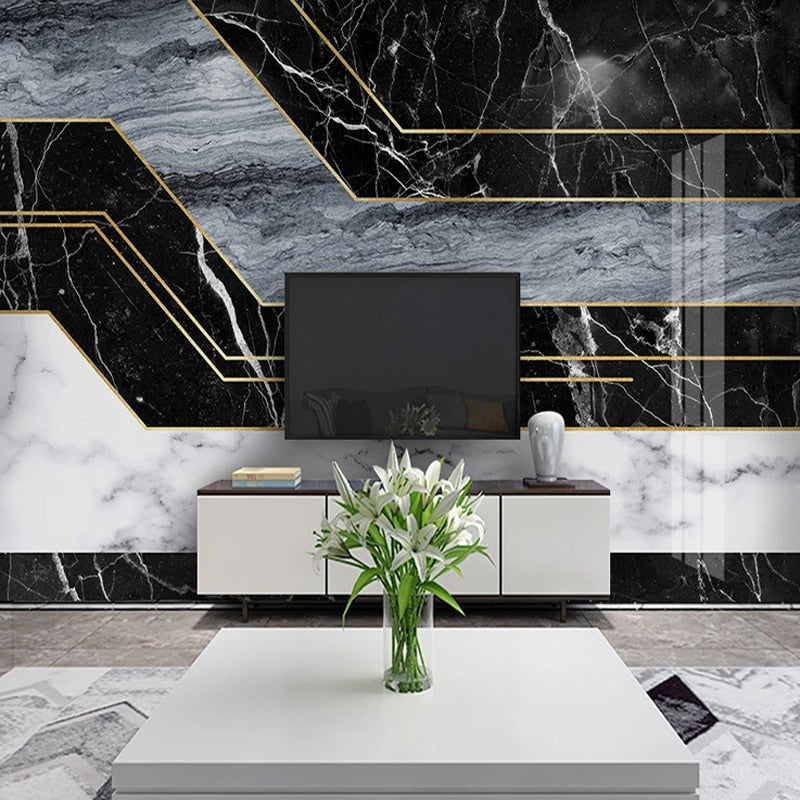 3D Wallpaper Marble Geometric 