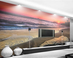 3D Wallpaper Romantic Seaside Sunset SKU# WAL0090